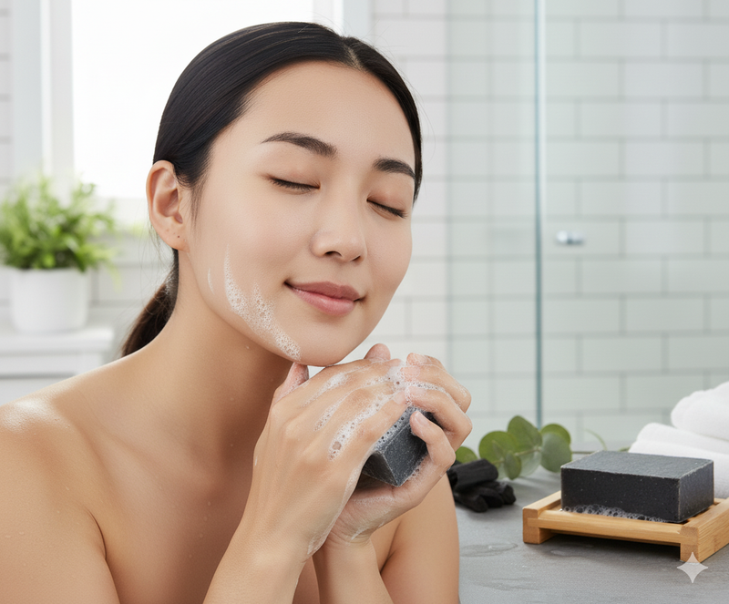Handmade Activated Charcoal Soap Bar – Natural Detox, Oil Control & Acne Care